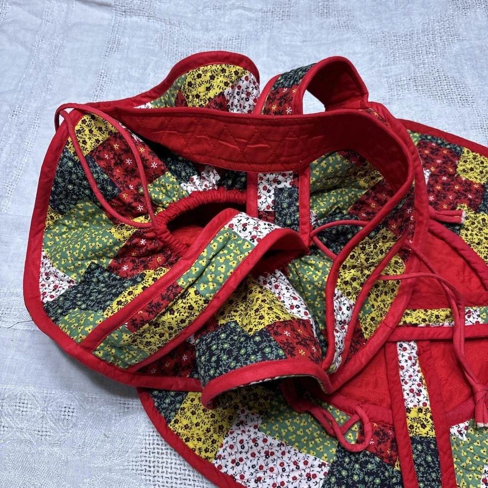 Lot Of 2 Vintage Hot And Cold Casserole Dish Carriers Patchwork Handmade Quilted
